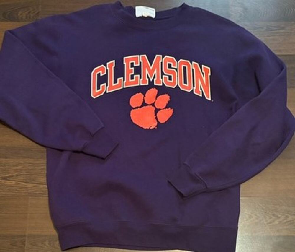Champion Clemson Tigers Purple Crewneck Sweatshirt Size M